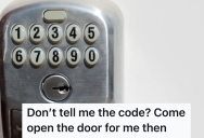 His Co-Worker Refuses To Tell Him The Code For The Door, So He Goes Out Of His Way To Need To Be Let In