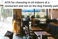 His Friend Made Brewery Patio Reservations, But He Chose To Eat Indoors Instead To Avoid The Dogs. Now His Friend Is Annoyed That He Changed Plans.