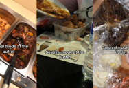 Viral Video Shows Buffet Customers Using To-Go Containers To Snag A Ton Of Food For Later