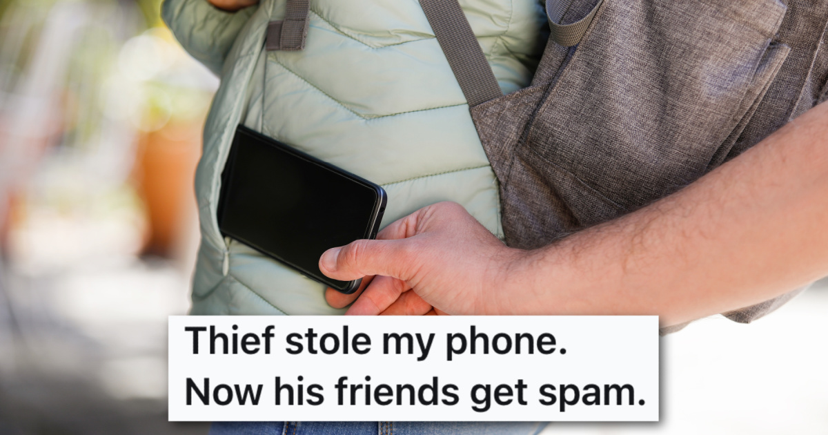 A thief stole his phone but put the SIM card in his own phone, so the victim signed up the thief’s friends for endless spam SMS » TwistedSifter