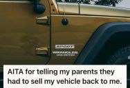 Son Sells His Old Cars To His Parents For $1, But They Gave One To His Jobless Brother And He Sold It For Thousands. Now He Wants Them To Sign A Clever Purchase Contract For The Next Car He Gives Them.