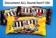 Management Implemented A Strict Protocol About Lost And Found Items, So This Employee Documented An Unopened Bag Of M&M’s Peanuts