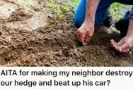 Neighborhood Kid Keeps Using His Driveway So He Blocks Him In And Leaves. When He Returns He Finds A 30-Year-Old Bush Destroyed And Now It’s Time For Payback.