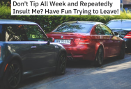 Two Rude Guests Insult A Valet And Refuses To Tip, So He Makes Sure Their Car Is Blocked In When They Have To Check Out