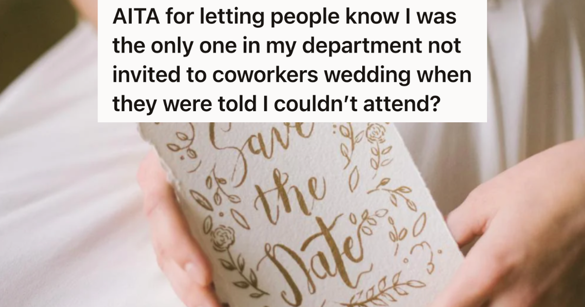 She invited all but one of her colleagues to her wedding, and now he has told everyone that she lied » TwistedSifter