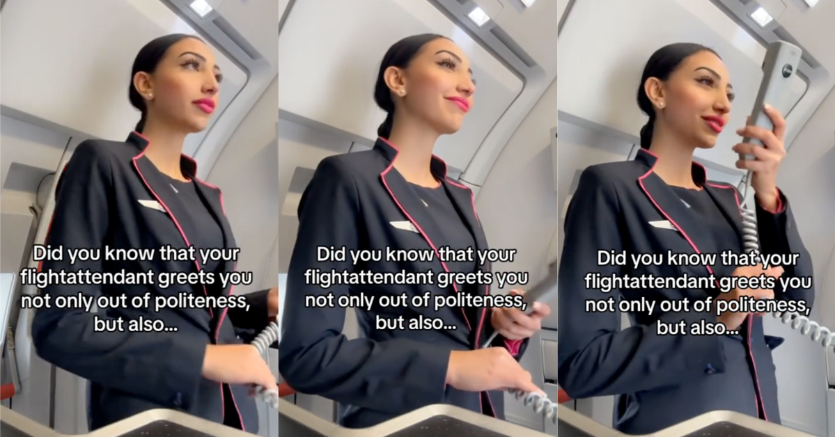 Flight Attendant Reveals Why They Greet Passengers When They Walk Onto