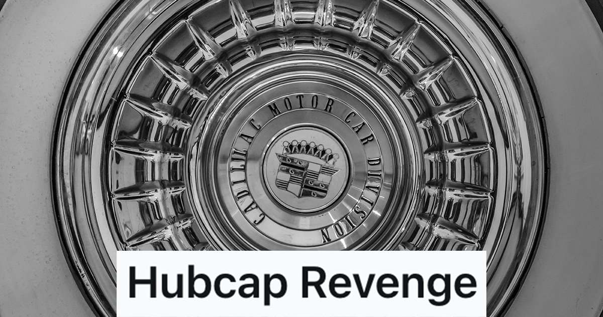 She didn’t want his big dogs in the neighborhood and celebrated when one of them died. So he got his revenge loudly by having her hubcaps filled with scrap metal. » TwistedSifter