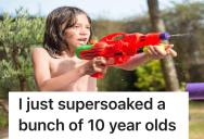 Messy Students Insisted On Dumping Food Scraps In His Yard, So He Busted Out His Trusty Super Soaker To Convince Them To Stop