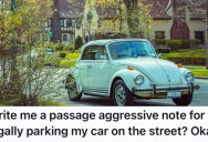 Neighbor Gave Her A Hard Time About Parking In The Street, So Her Family Members Started Doing It Too To Drive Them Crazy