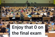 Good Student Suspected A Slacker Was Cheating Off Of Them, So They Filled In The Wrong Answers On Purpose And Made Him Miss Graduation