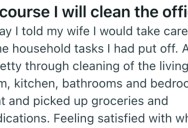 His Wife Demanded He Clean Their Office, But He Knew It Would Take Her Hours To Deal With Her Part Of The Mess