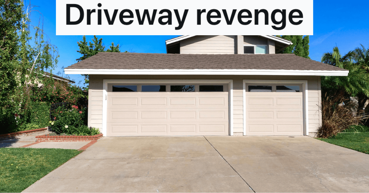 He Used His Neighbor's Driveway To Make It Easier To Park In His Garage ...