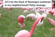 Tenant Complained About Loud Noise Multiple Times, So His Neighbor Found Another Way To Annoy Him That Involved Pink Flamingos