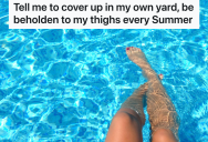 Her Neighbor Asked Her Not To Be More Modest In Her Own Pool, So Now She Makes Sure She She’s Out There More Than Ever