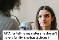 Her Sister’s Complicated Family Dynamics Have Her Questioning Why They Can’t Get Along, But No One Took Kindly To Her Describing Them As A “Circus”