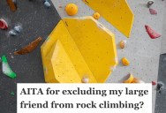 They Made Plans To Go Rock Climbing But Their Friend Was Too Big To Join, They Expected Her To Wait And Watch Until They Finished