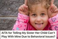 He Told His Sister That Her Daughter Can’t Play With His Son Because Of Her Behavior, But She Thinks He’s Being Insensitive To Her Daughter’s Needs