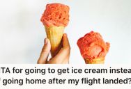 She Was Mad Her Husband Didn’t Pick Her Up At The Airport, So She Got Ice Cream With His Brother When She Got Back