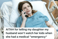 She Asked If Her Father Could Babysit For Her In A Medical Emergency, But Mom Said No Way. Now She’s Giving Them The Cold Shoulder And Mom Wonders If She Did The Right Thing.