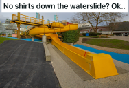 He Wore A T-Shirt To Protect His Skin And Hide His Blisters, So When The Lifeguard Made Him Take It Off He Didn’t Like What He Saw