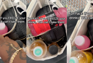 Traveller Shared A “Cool” Hack For Getting Drinks Through Airport Security. – ‘TSA can’t take them.’