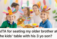 Well-Intentioned Host Sits Their Adult Brother At The Kids Table To Assist His Young Son, But The Brother Left Feeling Disrespected Instead Of Important