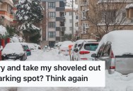 Driver Waits To Steal Their Shoveled Parking Spot, But The Shoveler Has The Last Laugh By Leaving Them Cold