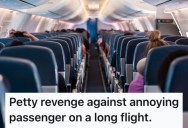 Rude Teenage Passenger Sat Next To Him And Acted Like A Jerk, So He Pretended to Sleep In The Aisle Seat So He Couldn’t Use The Bathroom