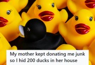 His Mom Keeps Constantly Pawning Off Her Junk On Him, So He Hid 200 Plastic Ducks Around Her House as Revenge