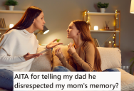 Her Late Mother Used To Work With Her On A Journaling Book, But Her Stepmom Is Trying To Horn In. So When She Tells Her To Back Off, Tears Flow And She Tells Her Dad He’s Disrespecting Her Memory.