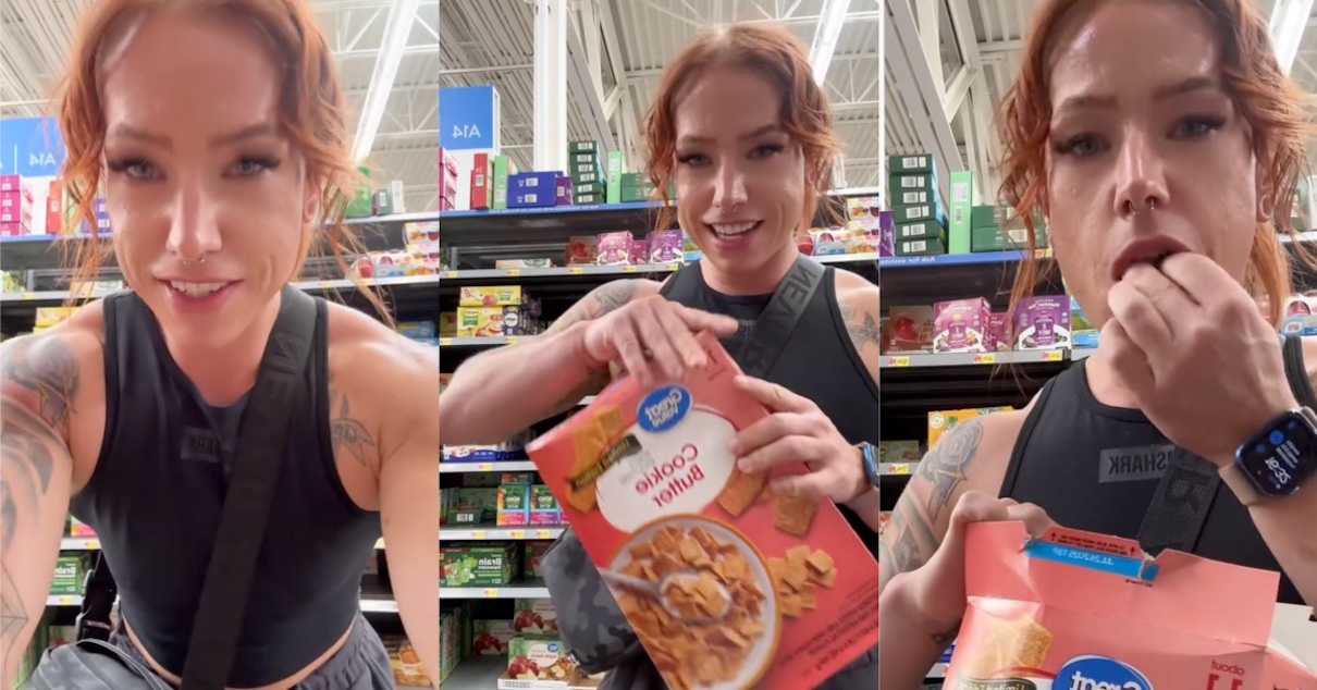 Walmart Sample Walmart Customer Opens And Samples Items In Before She Decides To Buy ...