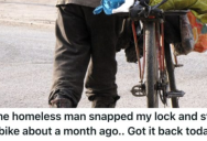 A Homeless Man Stole His Bike, But He Tracked Him Down And Took It Back By Force