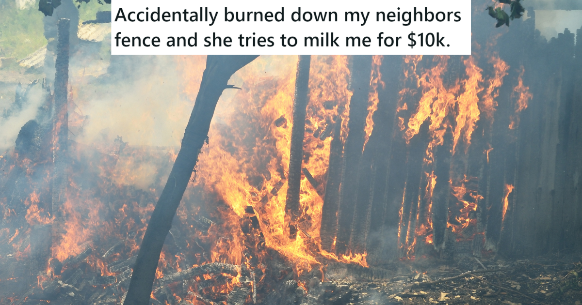 He Accidentally Burned His Neighbor’s House Down, So She Tried To Scam Him For A Brand New Fence And Landscaping. So He Took Her To Court And The Judge Said She’s Out Of Her Mind.