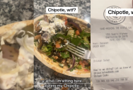 This Woman Ordered A Chicken Salad At Chipotle, But Ended Up With Some Extra Protein She Didn’t Ask For