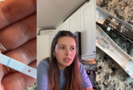 Woman Gets ‘Not Pregnant’ Result From Her Clearblue Test Kit, So She Dismantles It For A Confusing Reveal