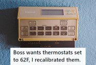 Controlling Boss Demands A Freezing Office, So This Employee Recalibrates The Thermostat For Maximum Warmth