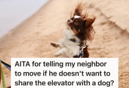 A Young Man In The Elevator Told Her He Was Afraid Of Dogs, But She Brought Her Dog Into The Elevator Anyway