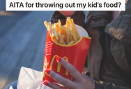 Overweight Granny Has No Concept Of How To Eat Healthy, So They Threw Out The Happy Meals She Bought Their Kids