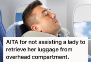 Demanding Traveler Treated Her Seatmate Like Her Personal Servant, So When The Flight Landed He Refused To Help Her Retrieve Her Bags