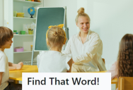 Her Noisy Class Was Awful For Their Substitute, So She Gave Them A Crossword With One Word Missing To Keep Them Busy