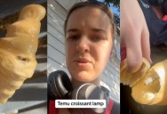 There’s A Croissant Lamp For Sale On Temu And This Woman Actually Bought One