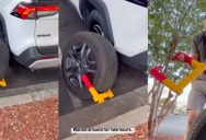 Driver Couldn’t Afford To Pay To Get The Boot On His Car Removed So He Took It Off Himself. – ‘They’re not entirely that bright, though, to be honest.’