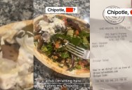 This Woman Ordered A Chicken Salad At Chipotle, But Ended Up With Some Extra Protein She Didn’t Ask For