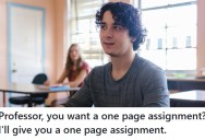 Professor Demands A Strict One-Page Assignment, So A Student Turns It Into A Hilarious Prank That Earns Top Marks