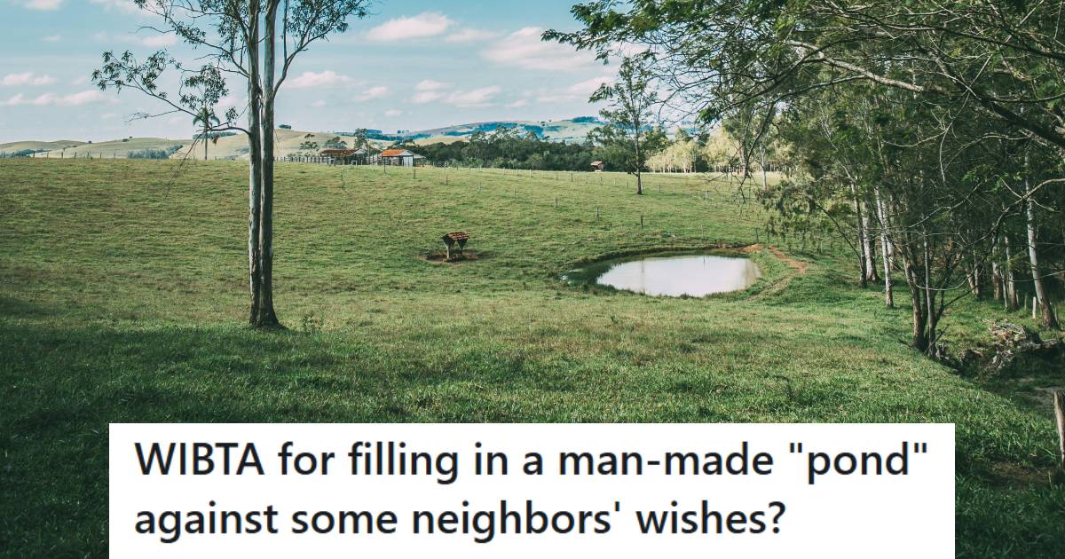 He Discovered The HOA’s Pond Was Actually On His Property, And Now His Neighbors Are Upset He Decided To Fill It In » TwistedSifter