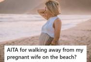 Husband Walked Ahead Of His Pregnant Wife On The Beach, And Now She’s Claiming He Ignored Her Safety