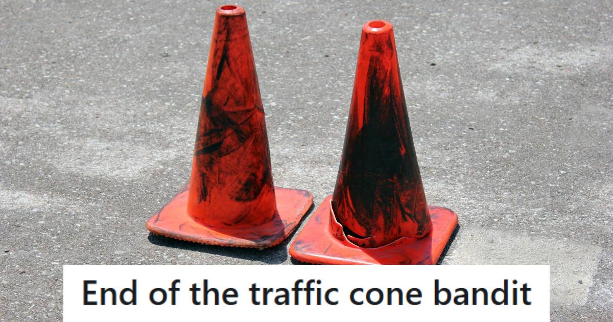 Motorcyclist Knocked Over Traffic Cones Every Day, But One Day A Road Crew Used A Hidden Stake To Teach Him A Painful Lesson » TwistedSifter