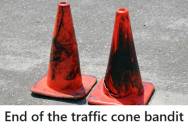 Motorcyclist Knocked Over Traffic Cones Every Day, But One Day A Road Crew Used A Hidden Stake To Teach Him A Painful Lesson