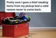 Neighbor Was Stealing Random Tools From His Pickup Truck, So He Left Something Gross In His Toolbox To Make Sure They Never Steal Again