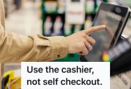 Man Was Prohibited From Using The Self-Checkout Lane, So He Devised A Plan That Involved The Help Of The Other Customers And The Cashier